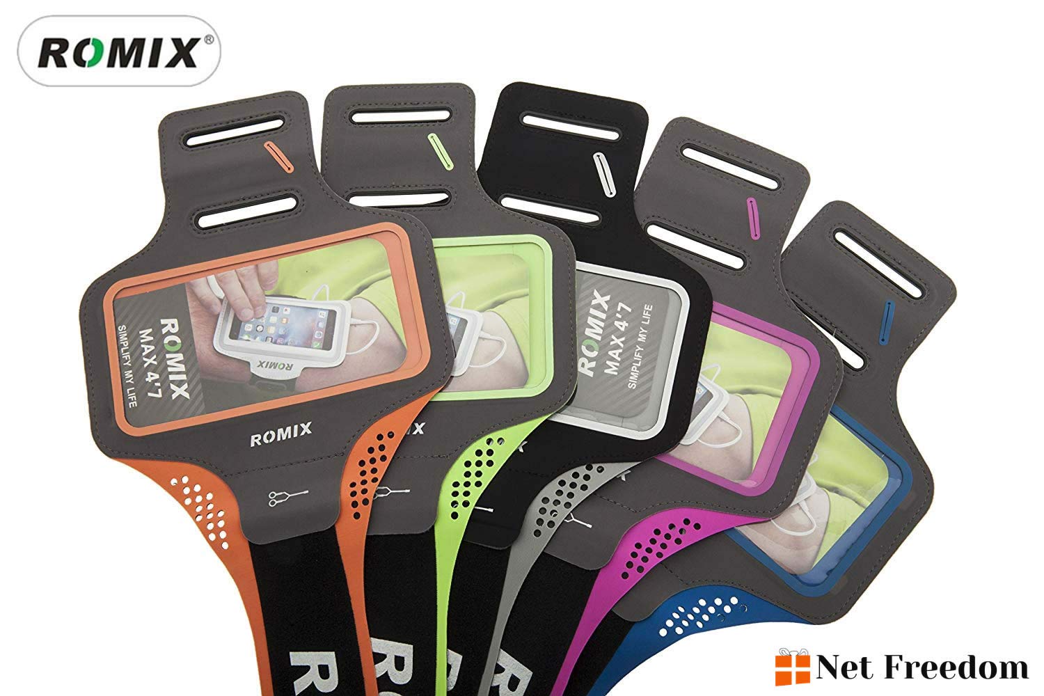 Amazon | ROMIX スマホアームバンド ランニングアームバンド スポーツ