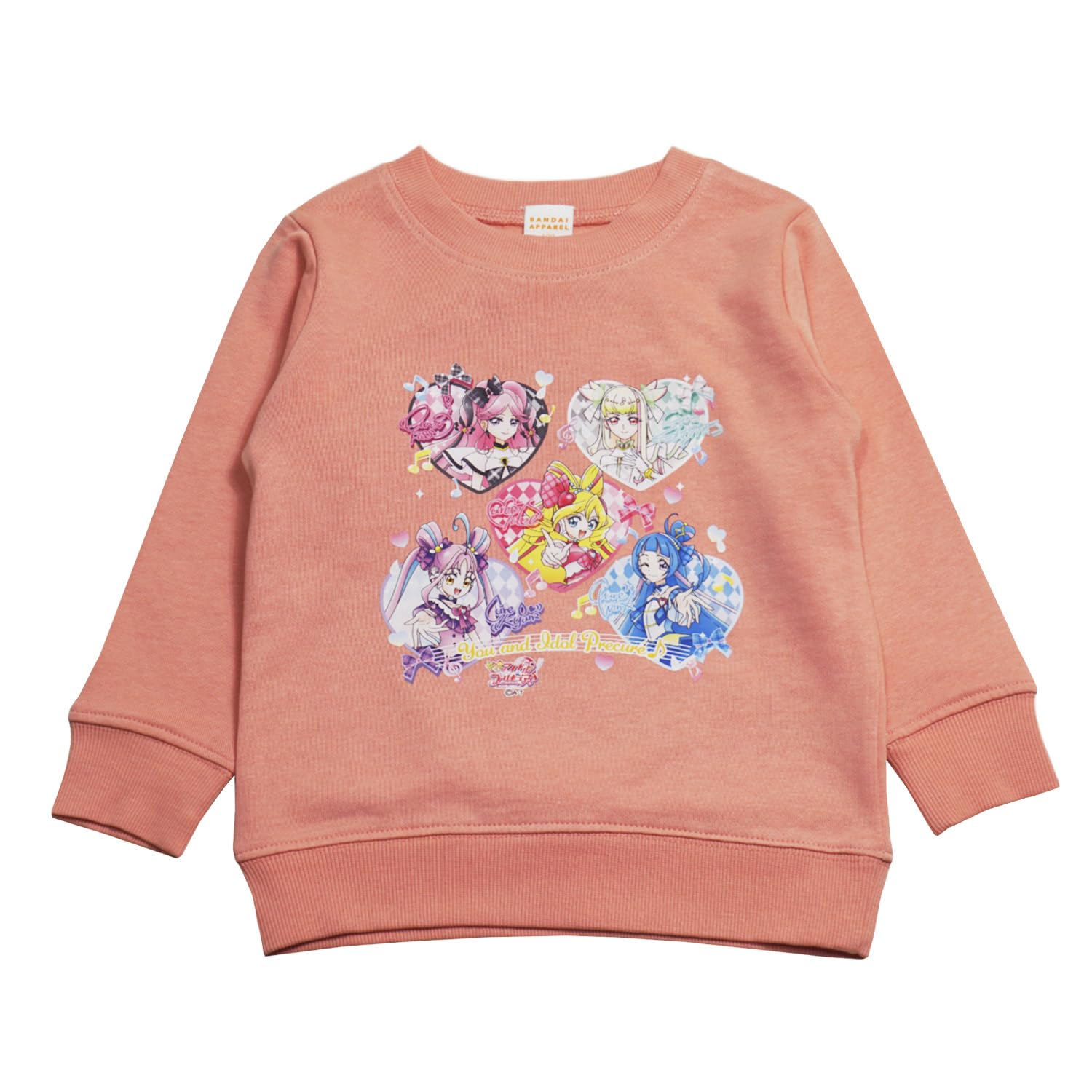 precure(プリキュア) トレーナーeg8920azz 秋冬 キミとアイドルプリキュア 裏起毛 長袖スウェットシャツ プリキュアガールズ