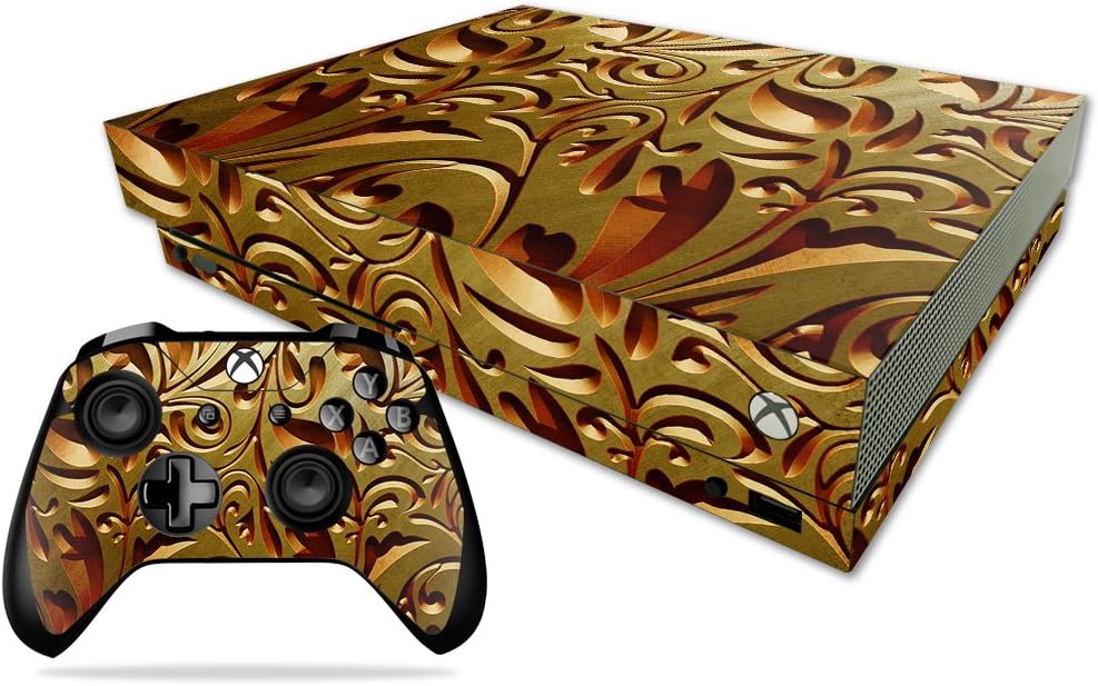 MightySkins Skin Compatible with Microsoft Xbox One X - Black Wall | Protective, Durable, and Unique Vinyl Decal wrap Cover | Easy to Apply, Remove, and Change Styles | Made in The USA