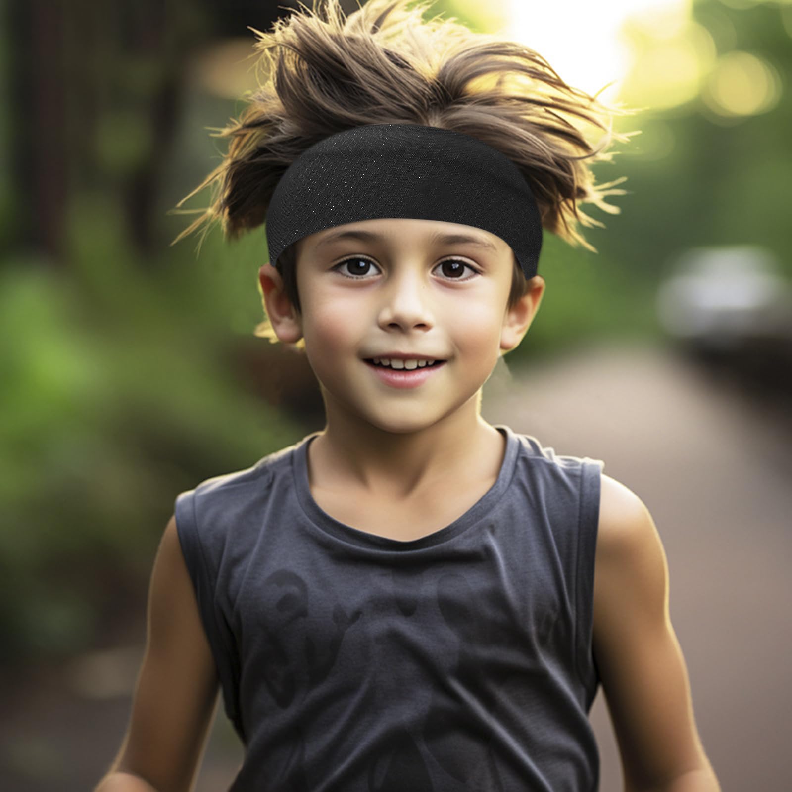 Diadema de running para niños, diadema de deporte, antisudor, diadema transpirable, antideslizante, de secado rápido para fútbol, ciclismo
