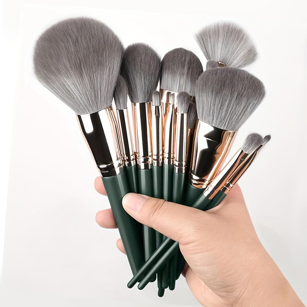 14 PCS Makeup Brush Set Professional for Full Face & Eyes | Hypoallergenic Soft Synthetic Bristles, Fragrance-Free, All Skin Types