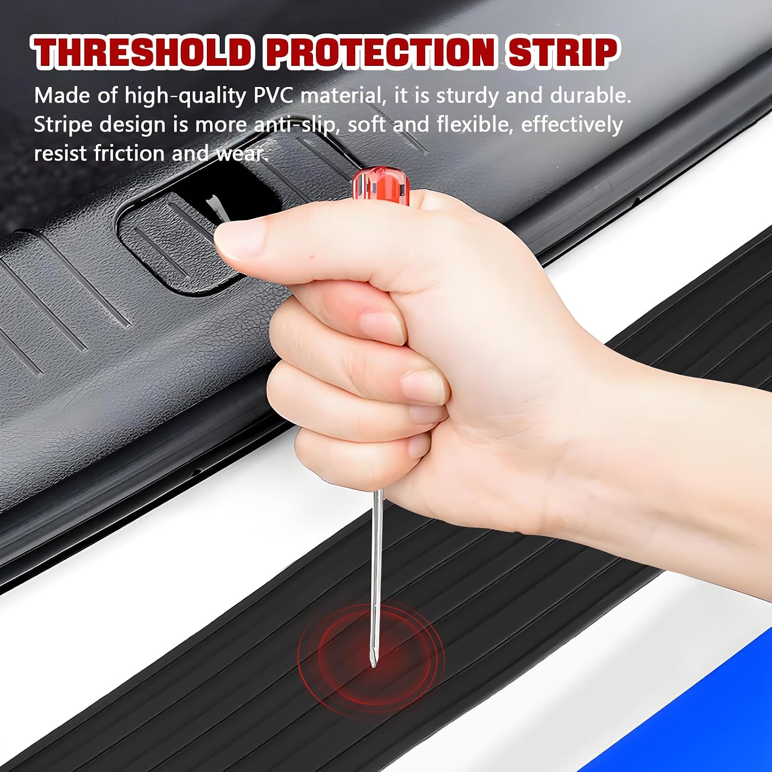 Hovom Car Rear Bumper Protector, Anti-Scratch PVC Car Trunk Door Sill Protector, Non-Slip Auto Rear Bumper Guard, Universal Trunk Exterior Accessories for Cars SUVs (Black, 2.8×35.4 inches)