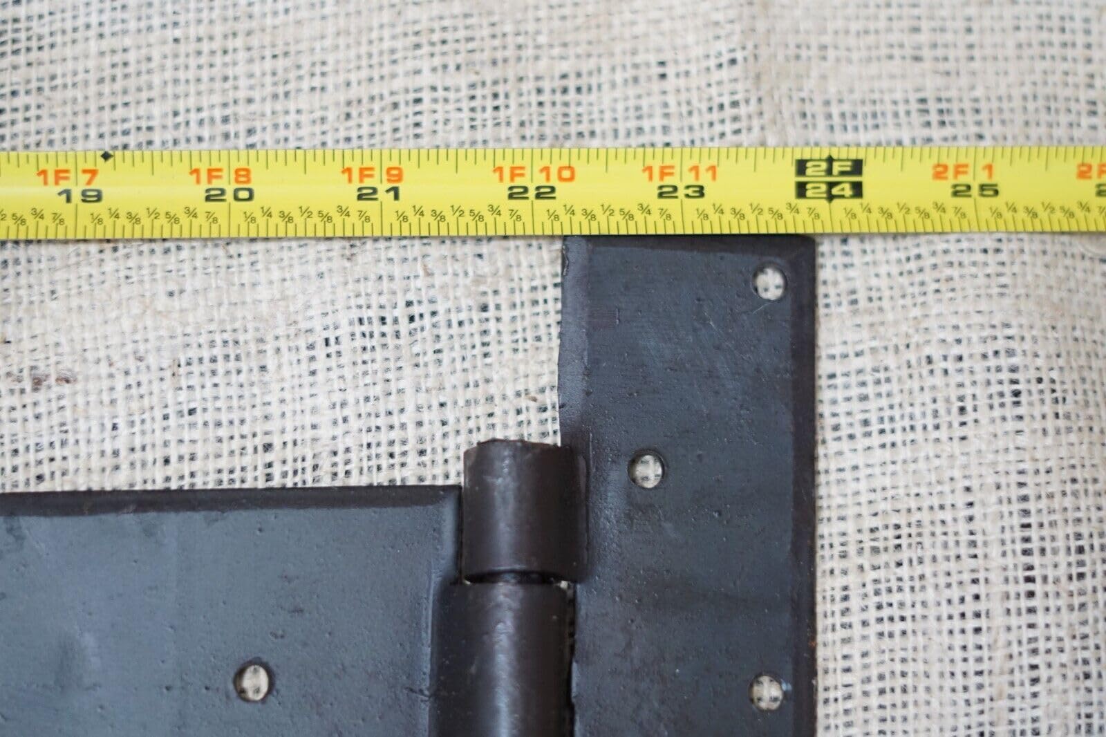 Midwest Craft House Large 15.5 Inch Black Wrought Iron Strap T Hinges (2-Pack) - Rustic Barn Door Hardware-1018022