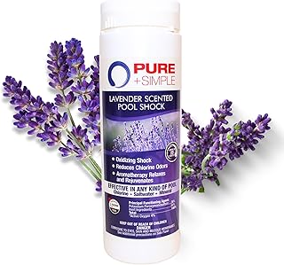 Pure and Simple Lavender Scented Non-Chlorine Pool Shock: Enhance Your Pool Water While Infusing It with Relaxing Fragrance—Perfect for All Pools, Including Saltwater - 2lb