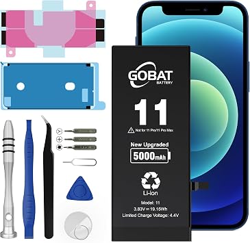Replacement for iPhone 11 Battery,5000mAh High Capacity Battery for iPhone 11 Model A2111 A2221 A2223 with Replacement Tool Kits