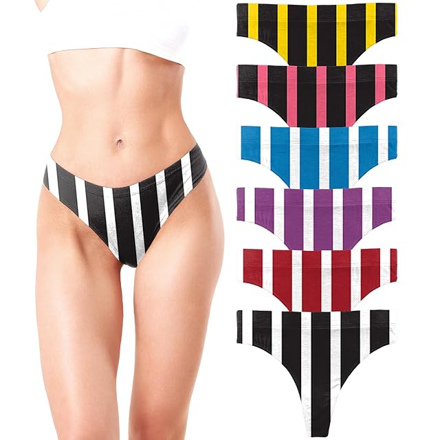 Sexy Basics Womens Sport Thong 6 12 Pack Hi Waisted Ultra Soft Seamless Any Wear Bikini Underwear
