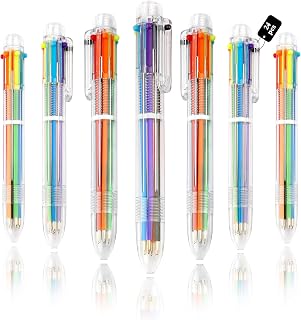 24 Pack Multicolor Pen 0.5mm 6-in-1 Multicolor Ballpoint Retractable Colored Pens for School Office Supplies Birthday Party Favors for Kids Students Christmas Gift Stocking Stuffers for Teachers