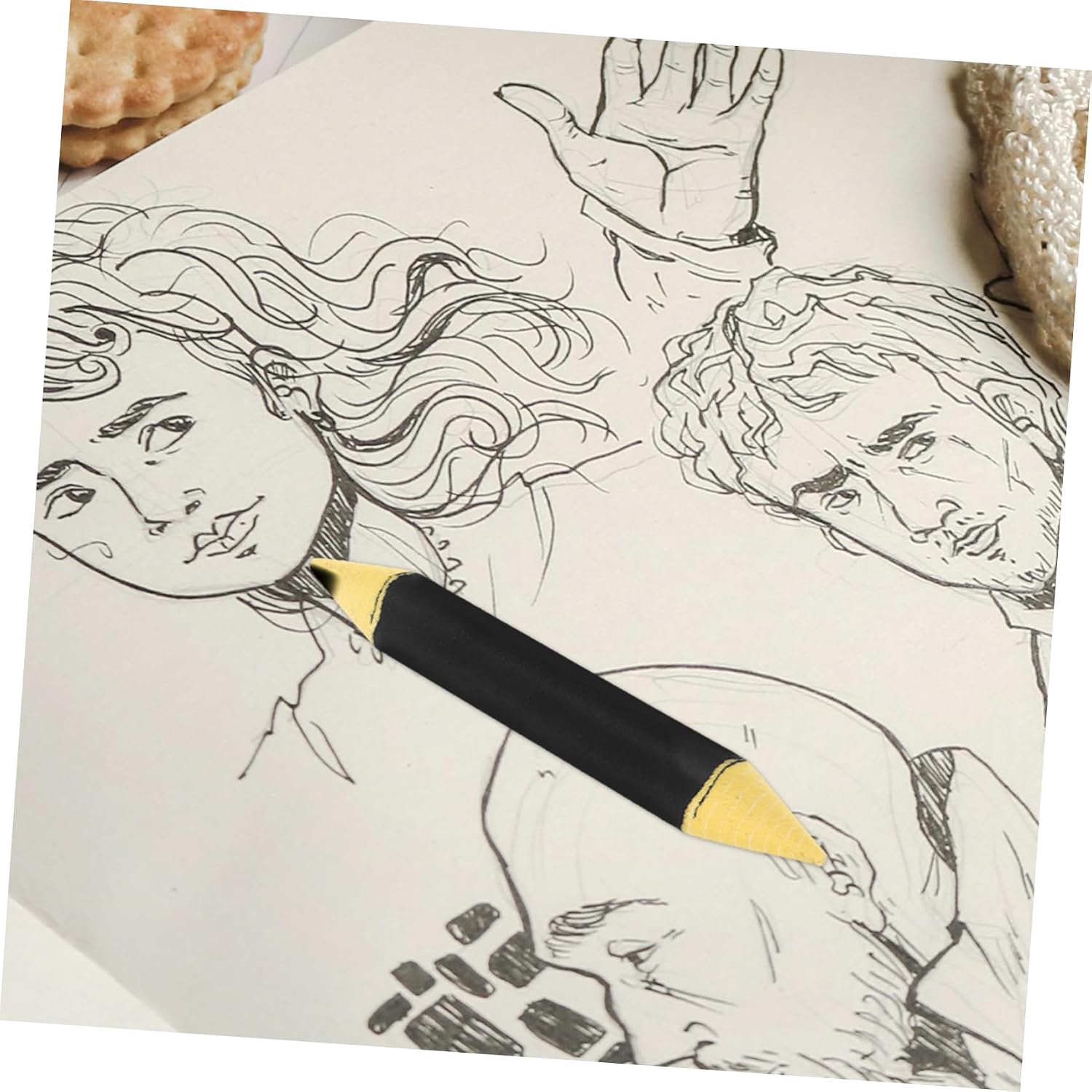 HAPINARY 30pcs Paper Wiper Sketching Art Blending Pens for Professional Drawing and Student Practice Easy to Use Tools