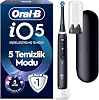 Oral-B iO5 Mat Siyah Şarjlı/Elektrikli Diş Fırçası, 1 Fırça Başlığı, Uzun Ömürlü Pil, Premium Seyahat Kabı