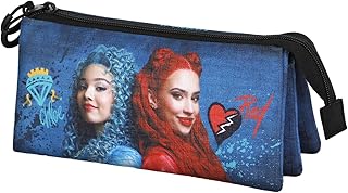 Los Descendientes Wickedly-Estuche Portatodo Triple, Multicolor, 23 x 11 cm
