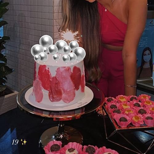 Miniatura 91 de Rsstarxi 30 piezas de bolas de burbujas para decoración de tartas, bolas de espuma, mini globo para cupcakes, decoración de bricolaje para baby Oro
