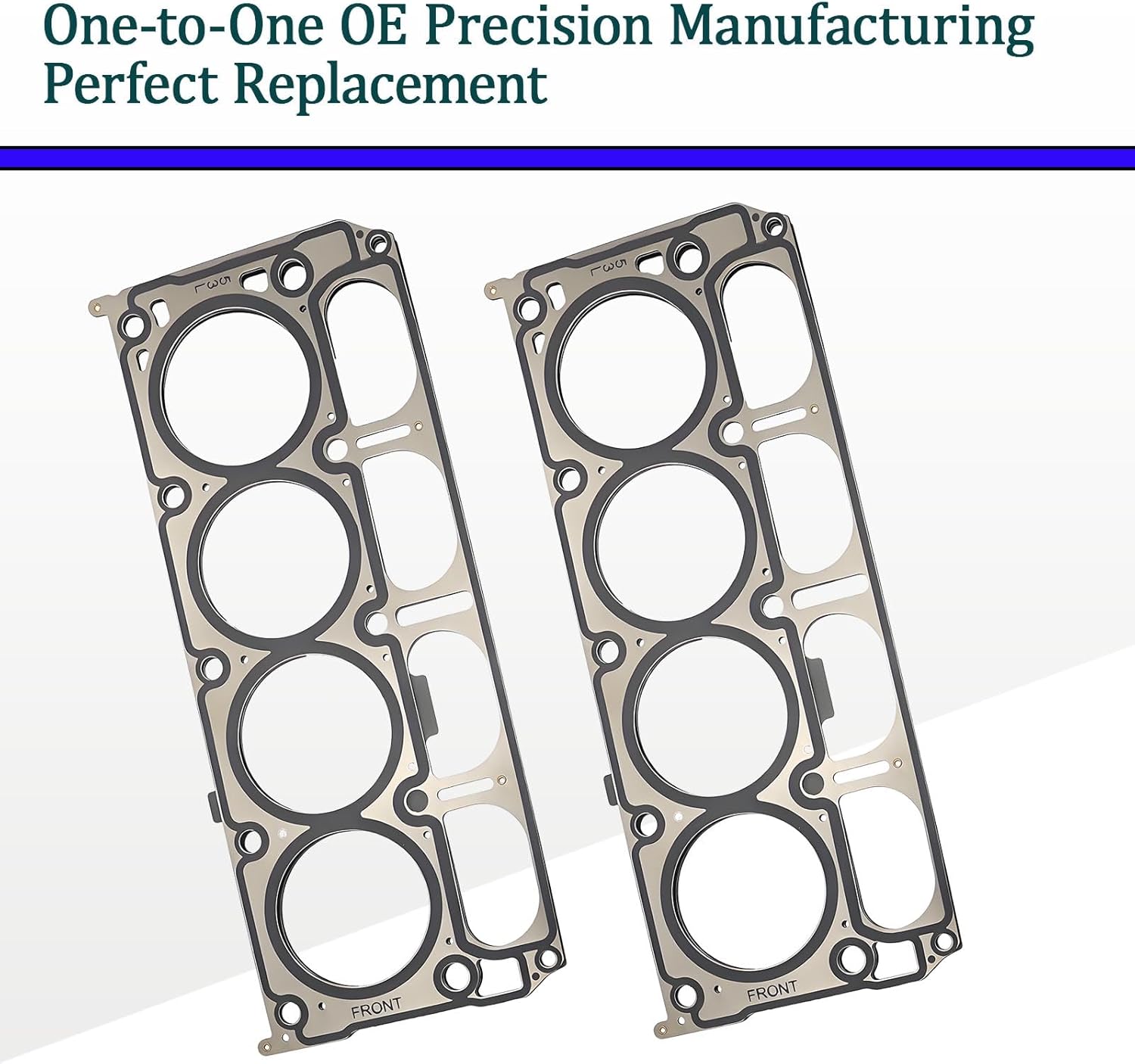 5-Layer MLS Cylinder Head Gaskets 2PCS for GM Chevrolet Silverado 1500 LTD Suburban Tahoe GMC Sierra 1500 Limited Yukon Yukon XL 5.3L 325ci 2014-2022, V8 L82 L83 L8B L84 L87 L96 OHV Gas Flex