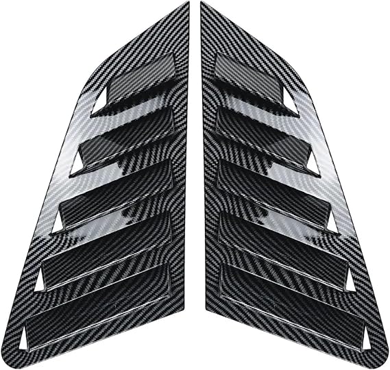 2個 アウディ A3 S3 8y ハッチバック 2021-2024 車用リアウィンドウクォータールーバーカバーサイドベントシャッタートリムスクープアクセサリーパーツグロスブラック