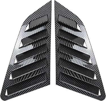 2個 アウディ A3 S3 8y ハッチバック 2021-2024 車用リアウィンドウクォータールーバーカバーサイドベントシャッタートリムスクープアクセサリーパーツグロスブラック