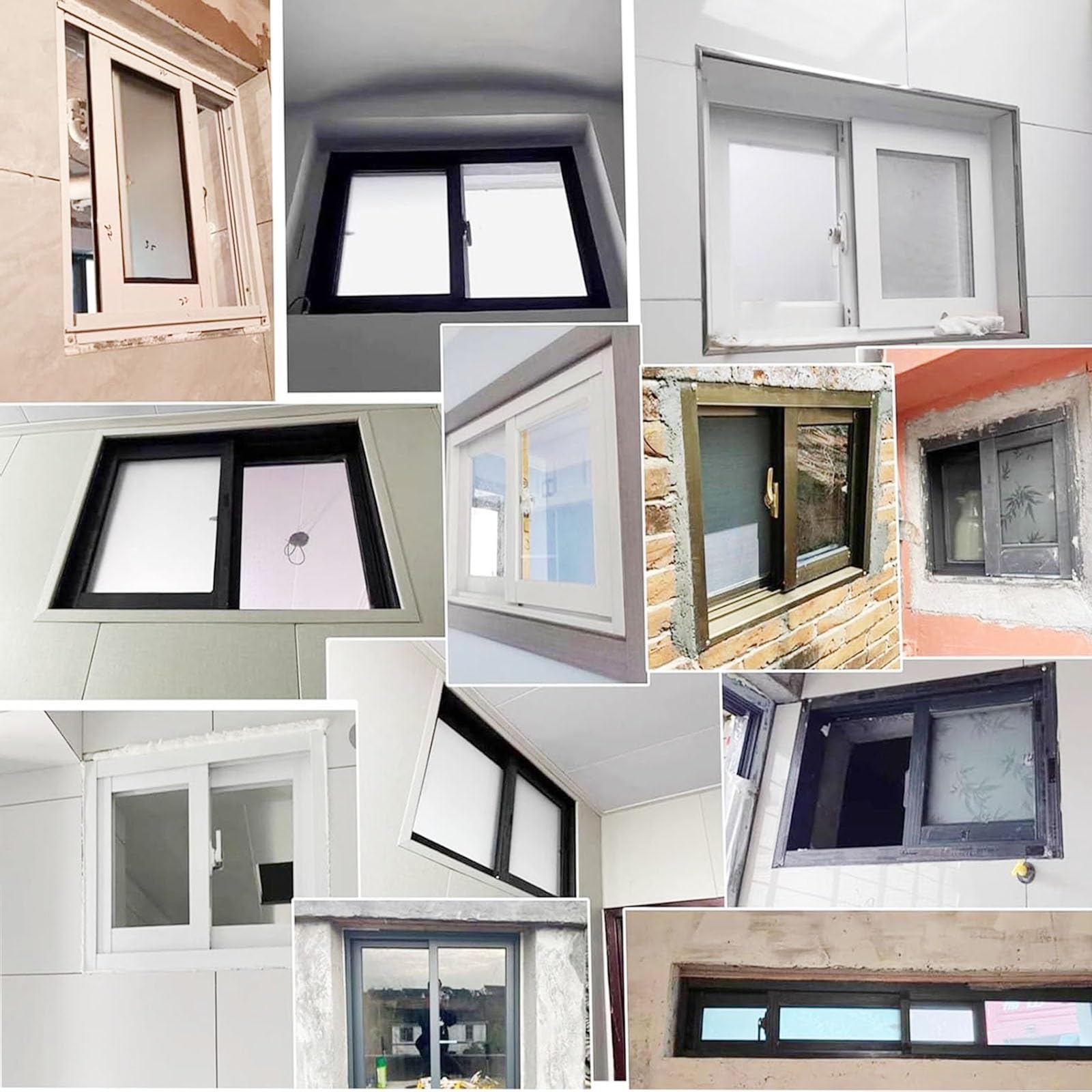 Finestra seminterrata con serratura, 61 x 48 cm, colore nero/bianco, ricambio per capanno del bagno, camper, pollaio, design sicuro per rinnovamento della casa e aggiornamento della sicurezza.