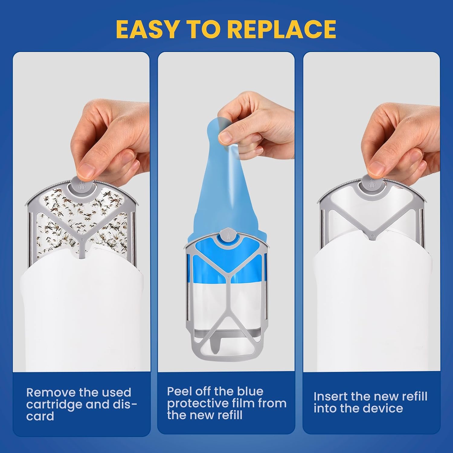 Refill Cartridges, Flying Insect Trap Refill Replacements Compatible with Plug-in Light Trap Devices thumbnail