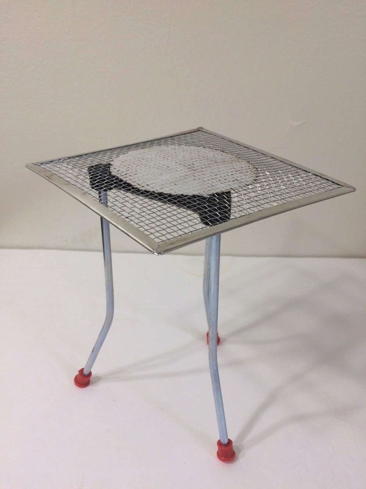 7" Lab Bunsen Burner Tripod Cast Iron Support Stand with Mesh size 6" x