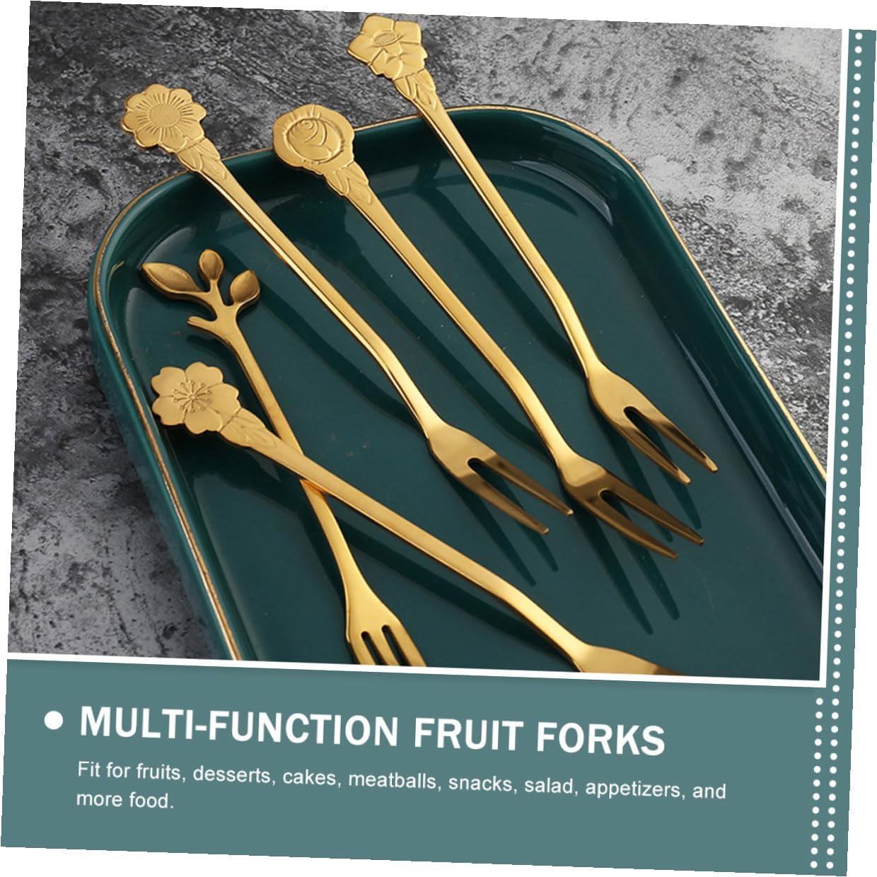 10pcs Stainless Steel Fruit Forks Dessert Forks for Home Kitchen Party Serving