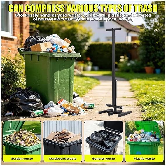 Wheelie Bin Compactor, Manual Rubbish Press, General Waste Compactor, Bin Booster 240L