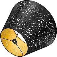 Vista 7 de Pantalla de lámpara mediana, ALUCSET Barrel pantalla de metal con proceso de grabado para lámparas de mesa y de pie, 7x13x7.8 pulgadas, Spider