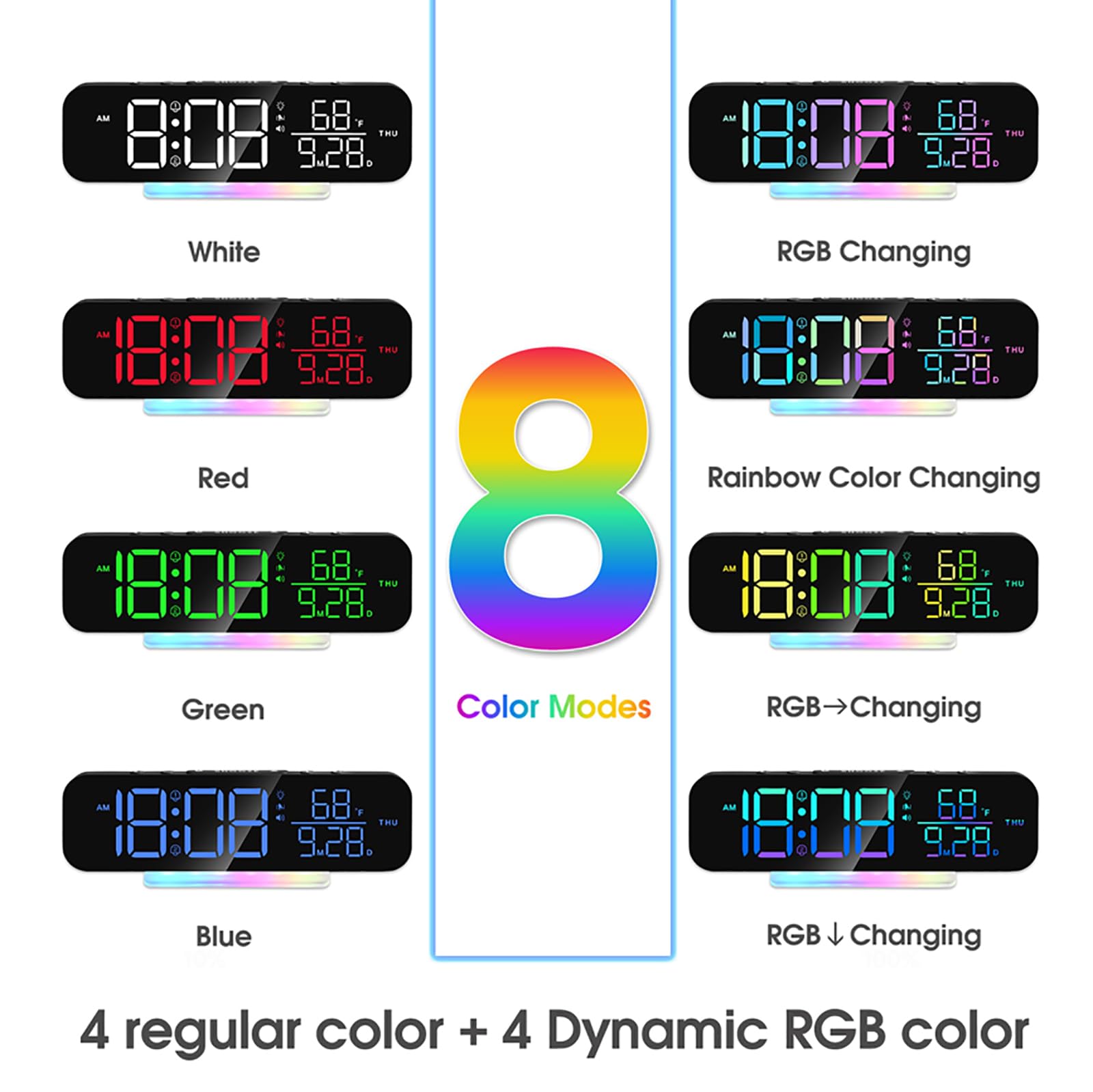 Reloj despertador vibratorio para sordos, alarma digital súper fuerte con agitador de cama, sonido y brillo ajustables, ideal para personas mayores y personas con discapacidad auditiva