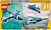 LEGO Creator 3’ in 1 Airplane: Racing Aircraft 31160-7 Years and Above Toy Making Set for Kids That Can Turn into a Jet or Helicopter, Birthday Gift (178 Pieces)