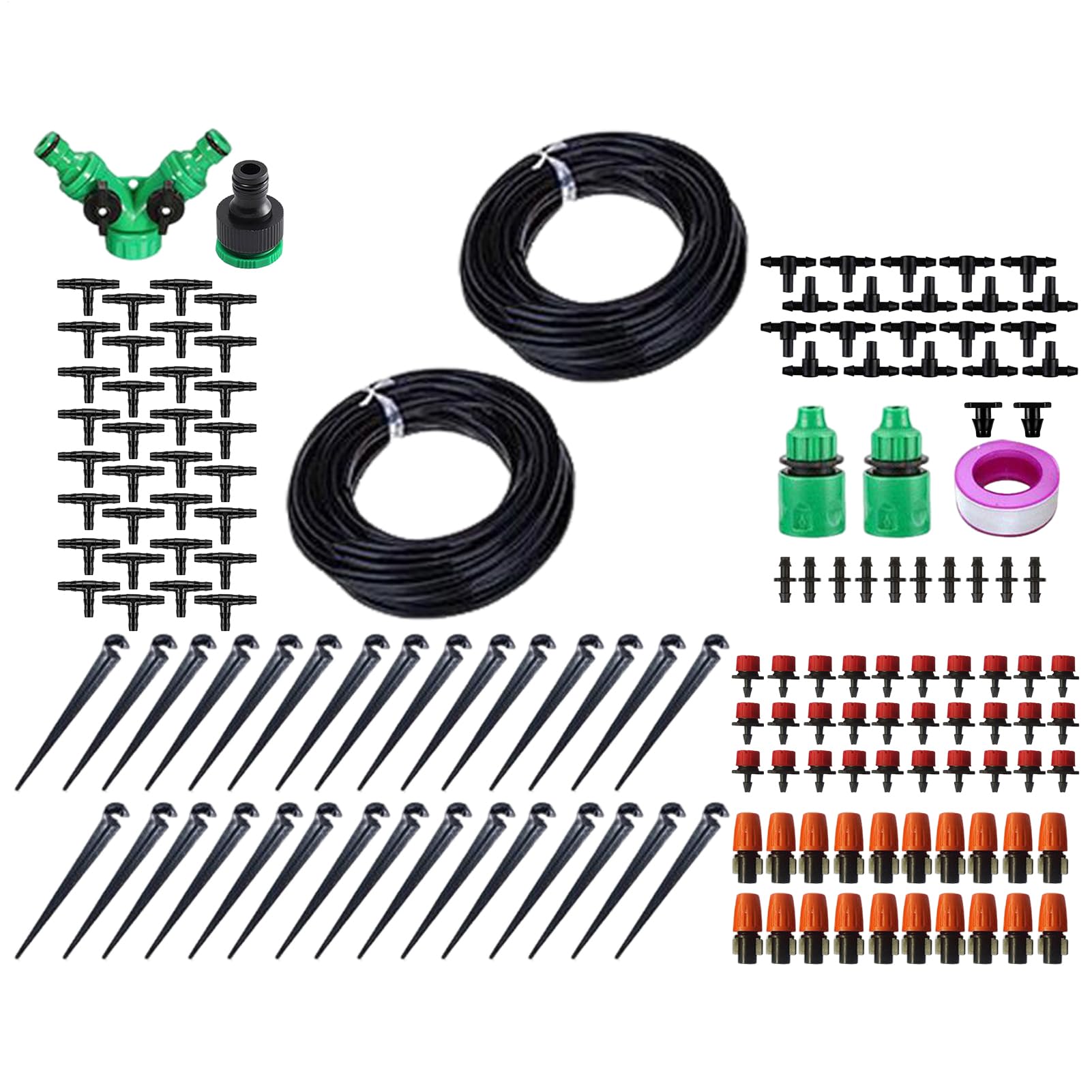 di Irrigazione da Giardino Irrigazione regolabile completa | Kit di Irrigazione per Giardino per Orto Rialzato, Prato, Serra, Giardinieri e Proprietari di Casa