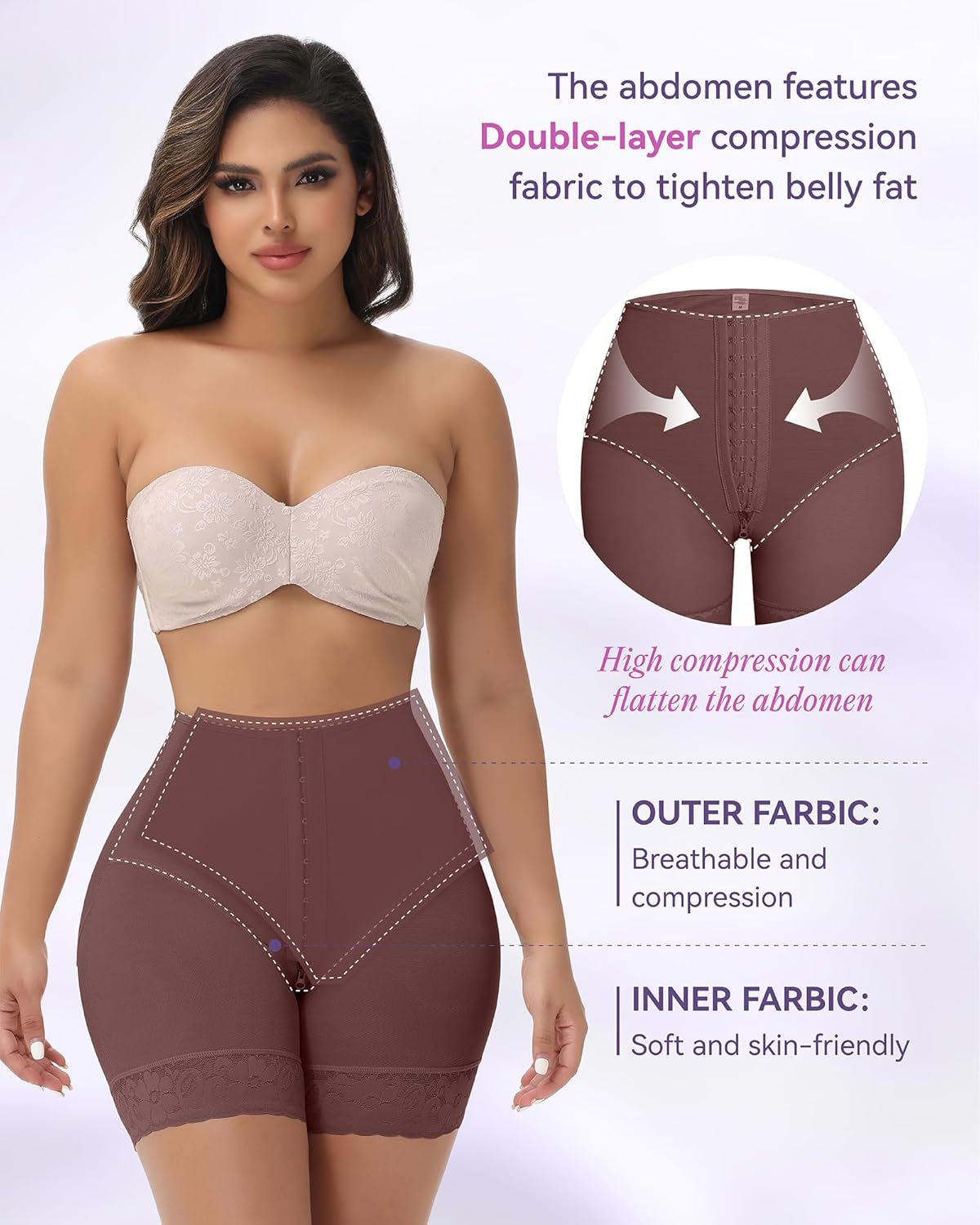 SHAPSHE Tummy Control Shapewear Shorts Butt Lifting Panties Compression Underwear Women Curvy Faja Colombianas Moldeadoras - Image 2