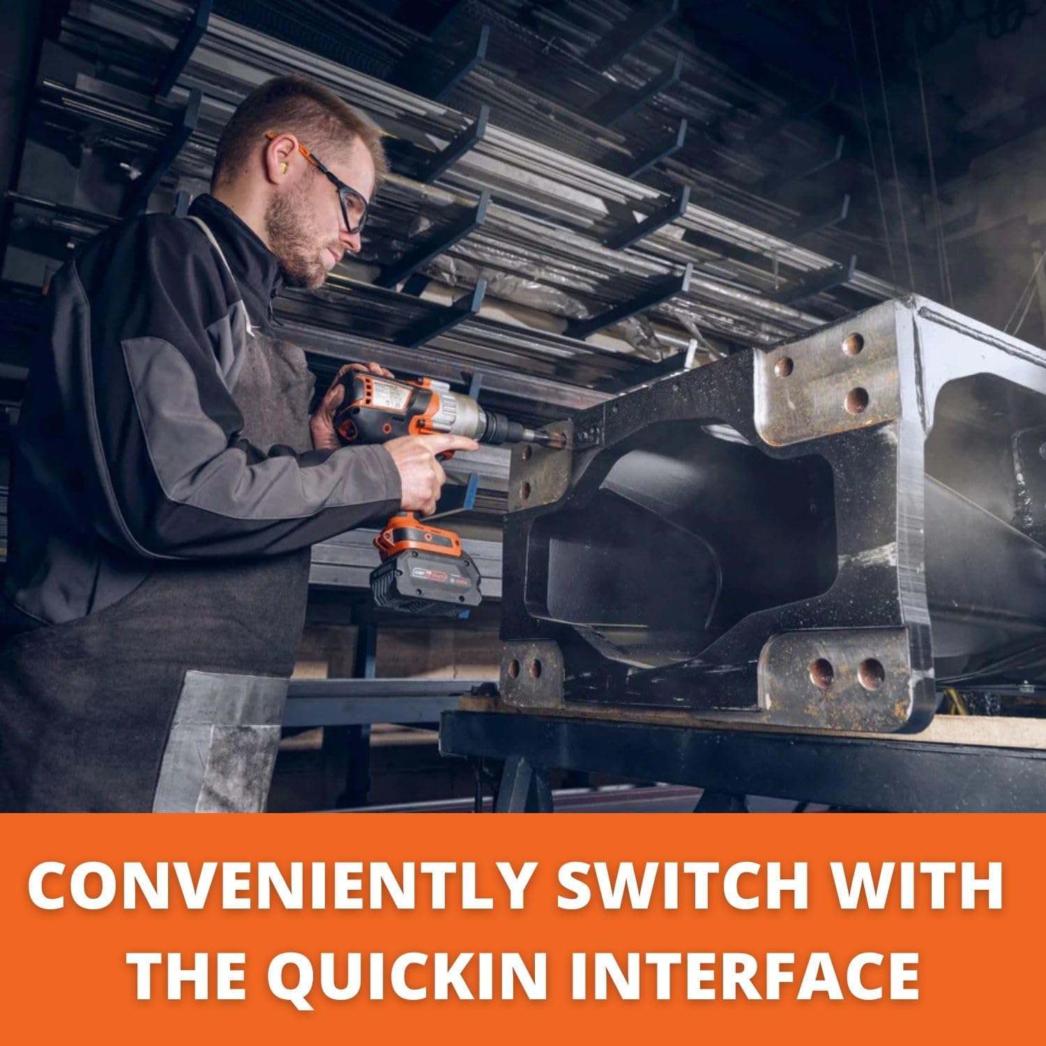 Fein VARIO Adapter QuickIn for All Fein Cordless Drill/Drivers with QuickIn interface - VARIO Bit Shank, 1/2" Tapping Size - 64203030010