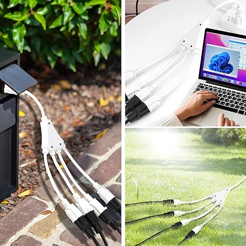 Miniatura 6 de K KASONIC - Paquete de 2 divisor de cable de extensión de 20 pulgadas, 1 a 4, cable de alimentación SJTW 163 de 3 clavijas, uso en interiores y