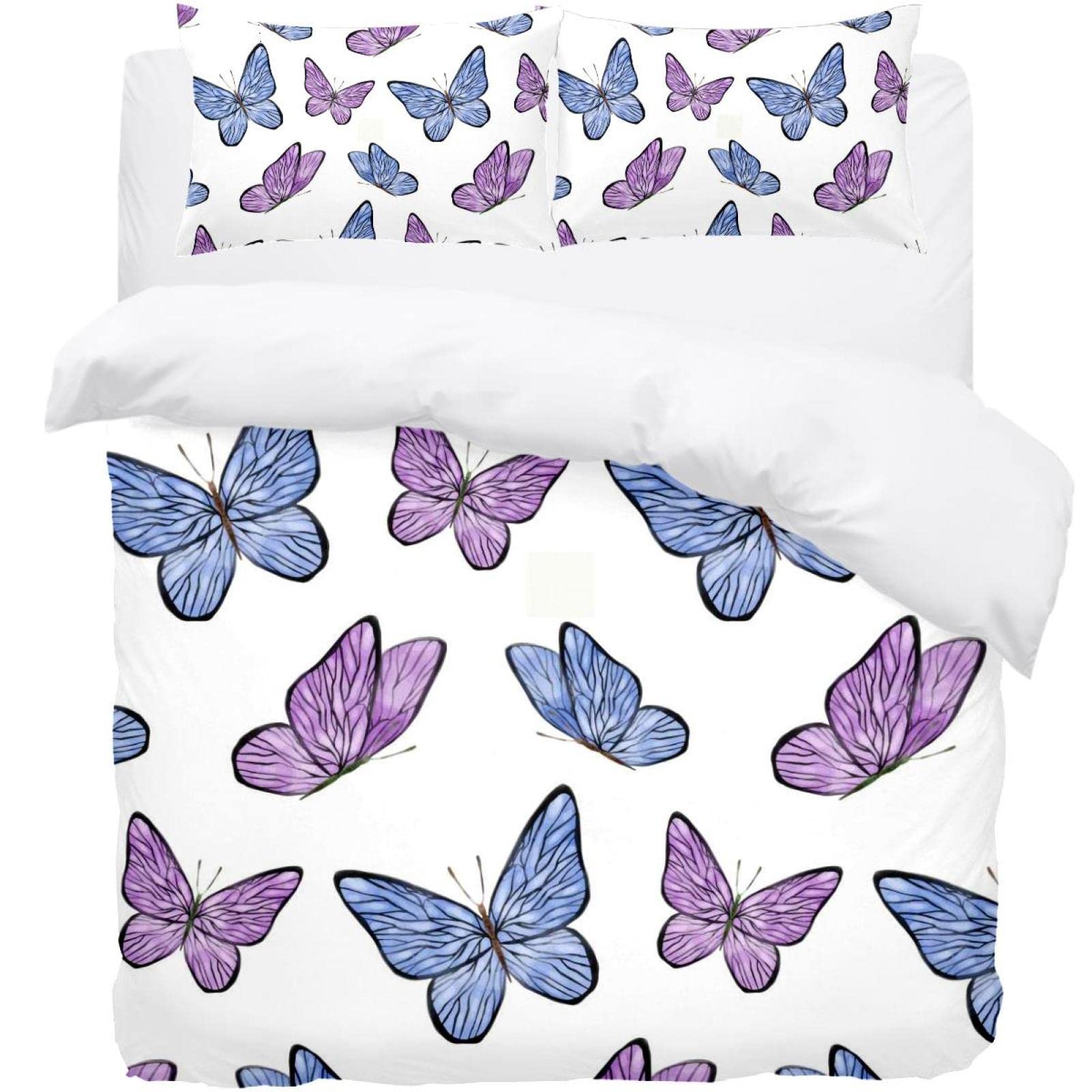 Housse de couette violette 3 pièces pour rénover facilement une chambre simple