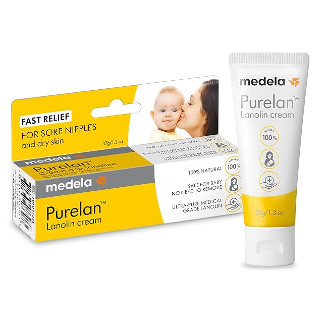 Medela Purelan Lanolin Nipple Cream Fast Relief for Sore Nipples Dry Skin During Breastfeeding Safe for Breastfeeding Baby