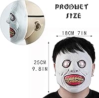 Vista 44 de YU FENG Máscara de disfraz para Halloween, mascarada, cosplay, fiesta divertida