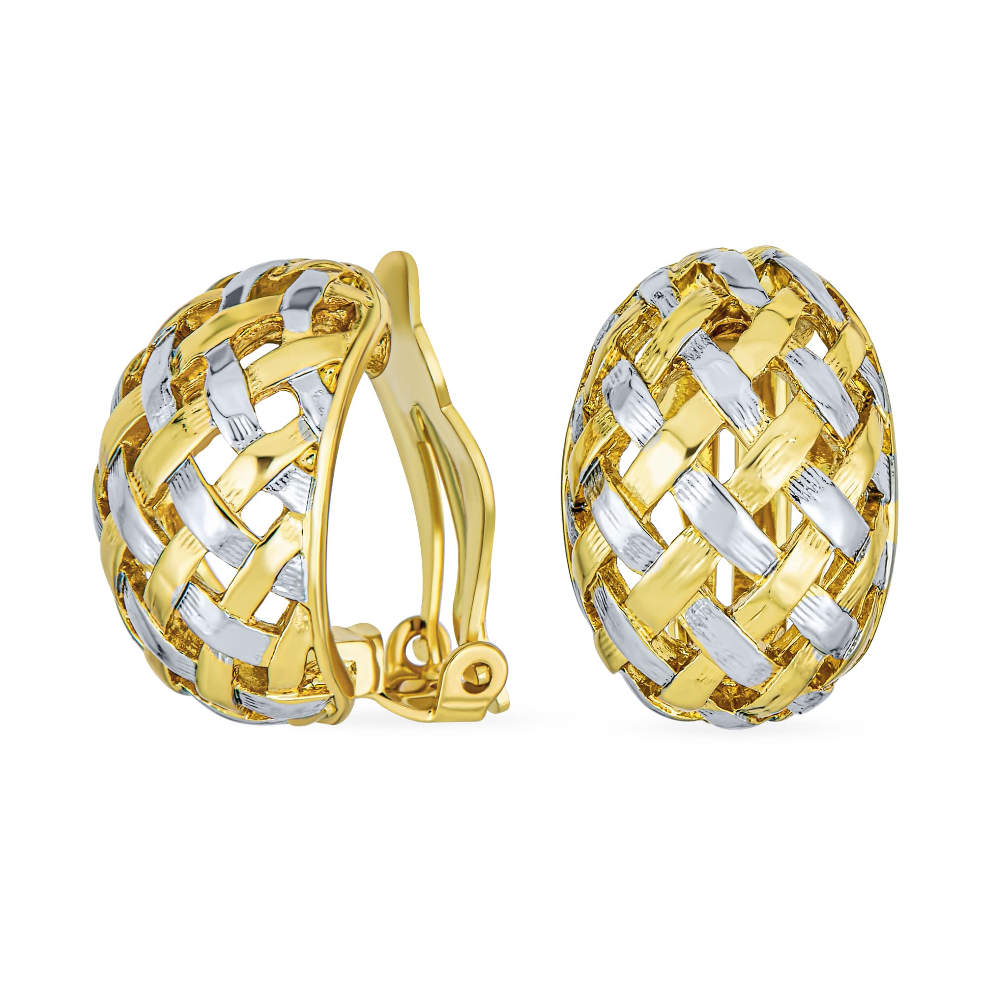 Boucles d'oreilles clip demi-créole pour oreilles non percées - 5