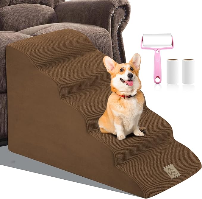 2-stufige Hundetreppe 20cm - Rutschfeste Rampe Für Bett & Couch