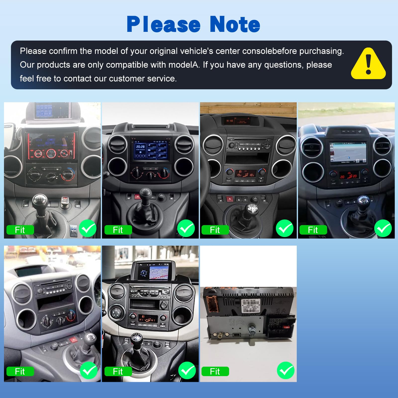[2G+64G] Android Autoradio pour Citroën Berlingo 2015-2018/Peugeot Partner 2008-2019 avec sans Fil Carplay et Android Auto, Écran Tactile HD de 9 Pouces avec GPS/WiFi/Bluetooth/EQ/FM RDS
