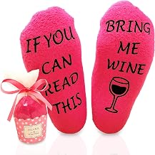 Birthday Gifts for Women “If You Can Read This Bring Me Socks! ” Gifts for Her Funny Cupcake Socks - Warm Fluffy Socks Women Christmas Presents for Mum Friendship Valentines Mothers Day gifts ideas