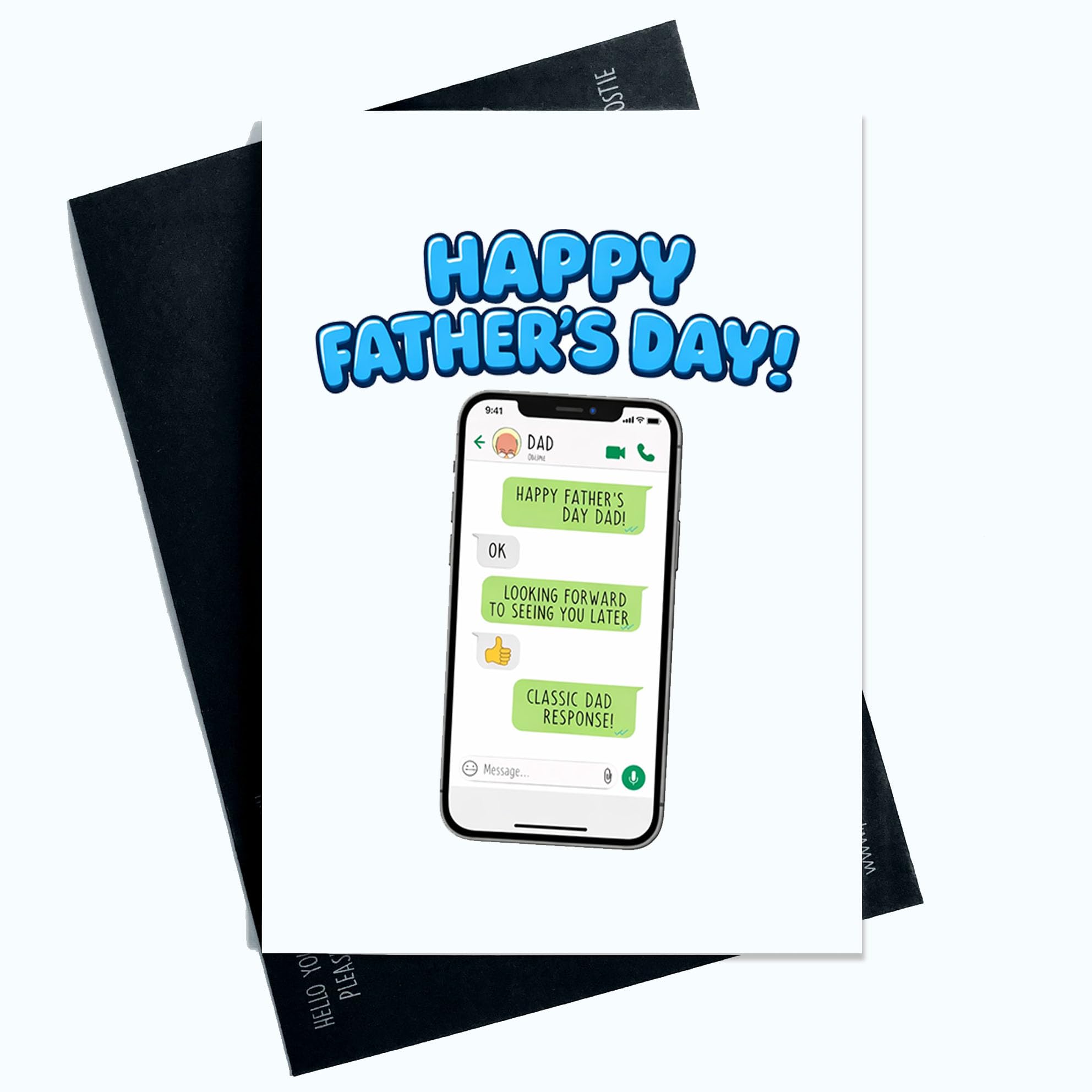 Peachy Antics Funny Father’s Day Card for Dad – Humorous Meme Style Father’s Day Card – Joke Quote Card for Him – Novelty Dad Joke Greeting Card – A5 Father’s Day Gift Card for Dad SP465