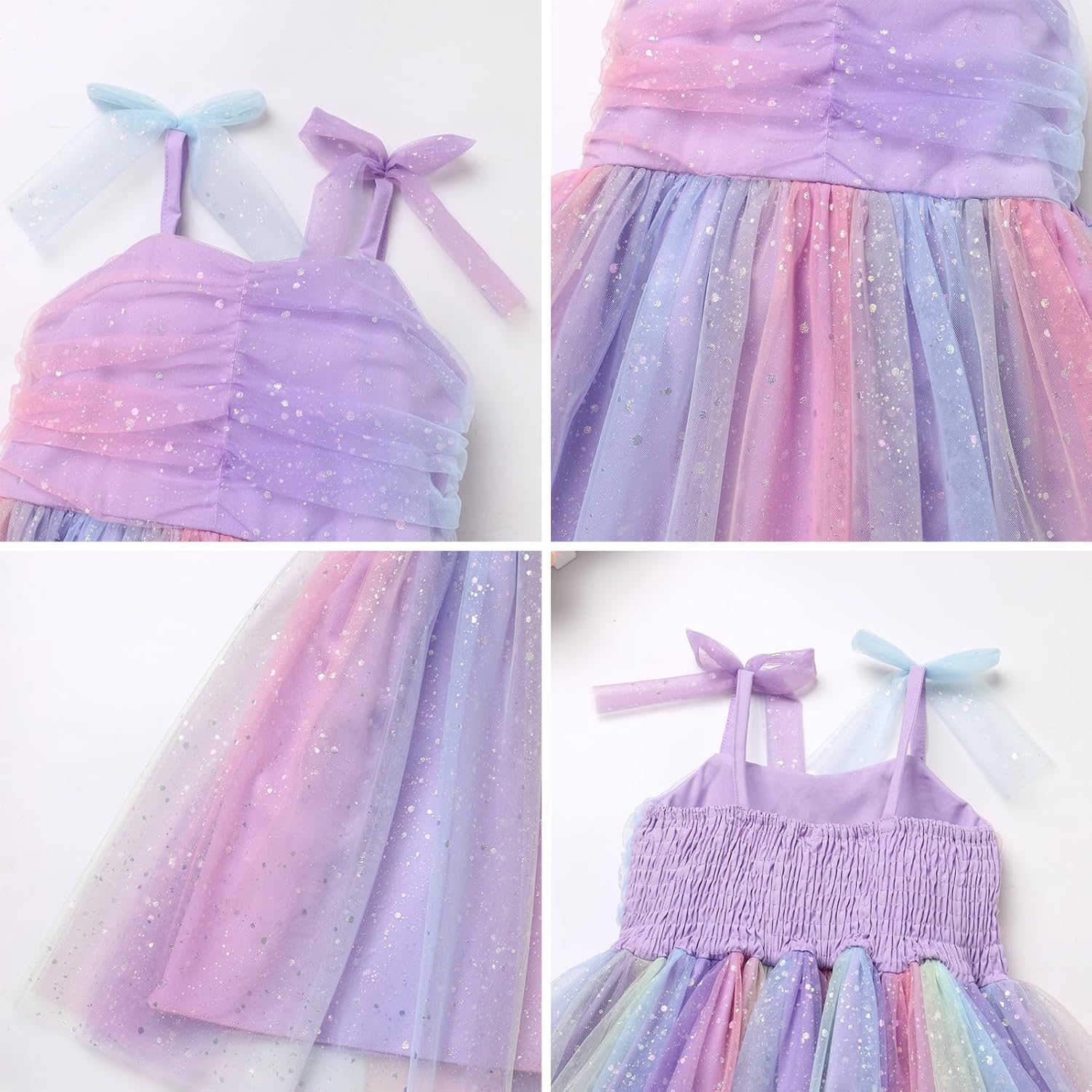 Baby Girl Birthday Dress Sleeveless Backless Princess Tutu Dress Toddler Cake Smash Party Photo Shoot Tulle Dresses