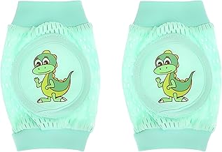 MuswannaA Mix&Max Interlock Baby Crawling Knee Protector Shape Dinasour For Unisex-Mint Green