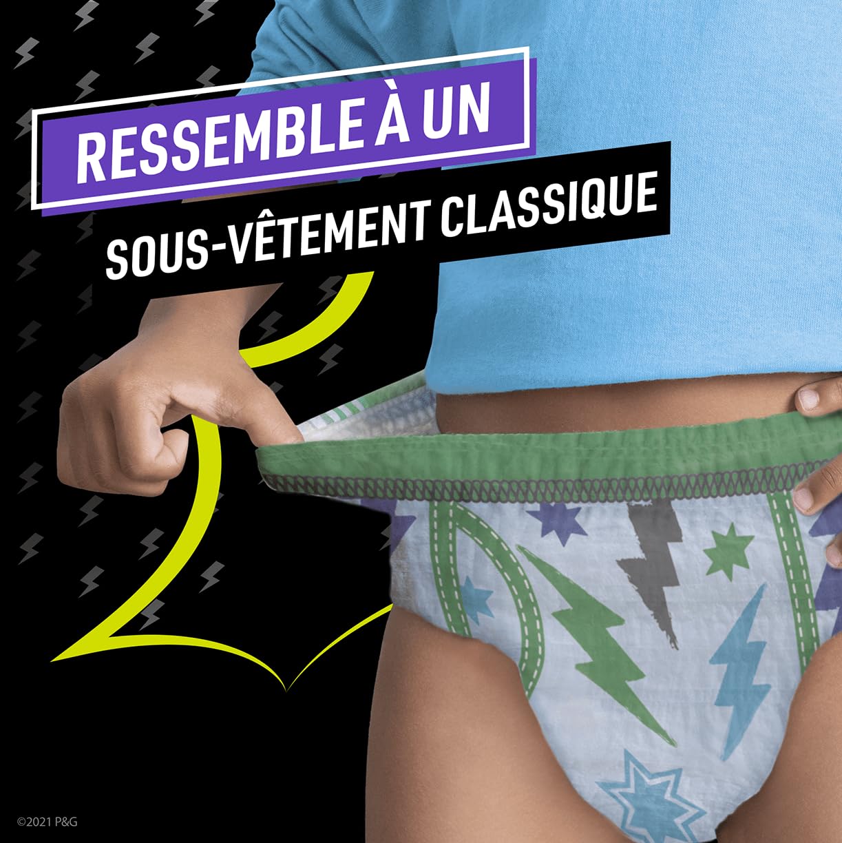 Pampers Ninjamas Pyjama Pants, Garçon, 60 Sous-Vêtements de nuit Absorbants, 4-7 Ans, 17-30kg, Protection Maximale Contre Les Fuites Toute La Nuit En Toute Discrétion, Pack 1 Mois