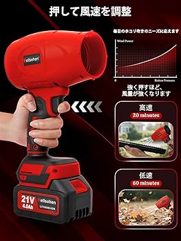 Amazon.co.jp: ブロワー 強力 コードレス ターボモード 765CFM 21V