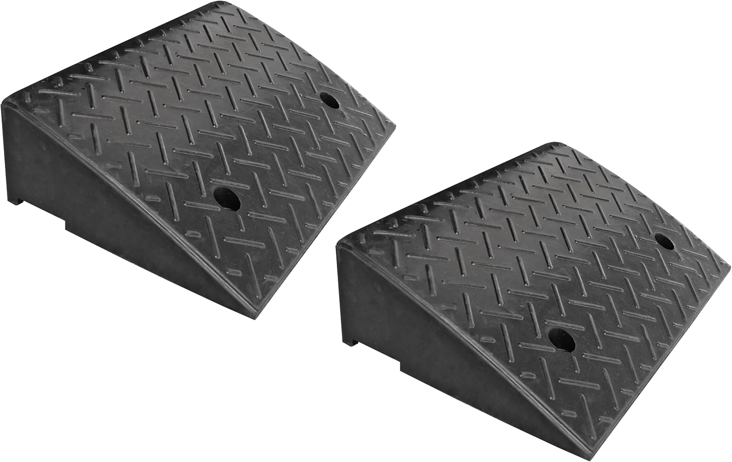 Electriduct 5.2" Heavy Duty Rubber Curb Ramp 20,000 lbs Weight Capacity (10 Tons) (2-Pack)