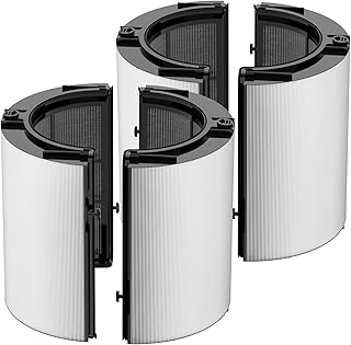 360° Combi 2-in-1 Replacement Filter for Dy-son PH01, PH02, PH03, PH3A, PH04, HP04, HP4A, TP4A, TP04, DP4A, DP04, HP06, TP06, HP07, TP7A, TP07, HP09, TP09, TP10, HP10, Part No. 970341-01, 2 PACK Black