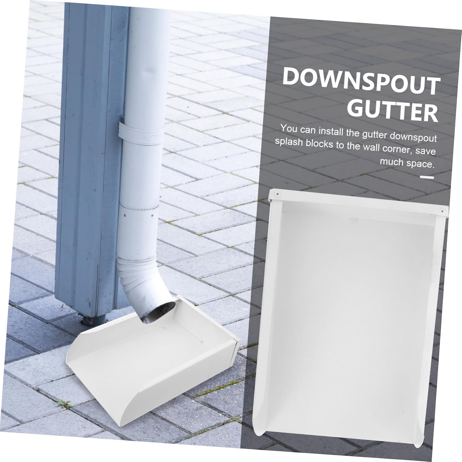Toyvian Rain Downspout Drain Extender Gutter Drain Tray Splash Block for Villa Buildings