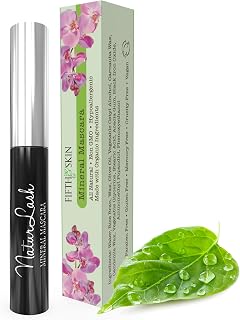 Fifth & Skin NATURLASH Natural Mascara (BLACK) - Hypoallergenic Mascara for Sensitive Eyes – Vegan & Cruelty Free Mascara – Gluten Free - Paraben Free - Nourish, Lengthen & Thicken