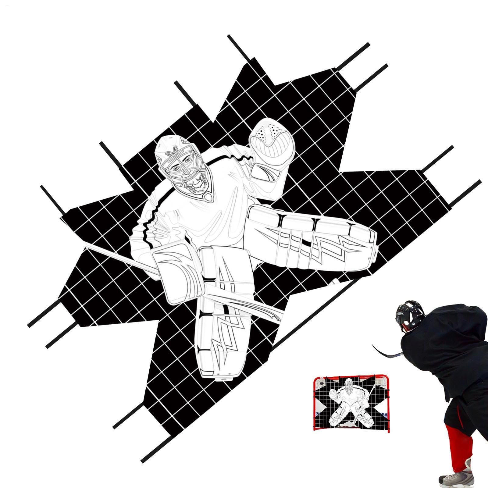 Hocked Goal Goalie Target – Tiratore Precisione Pratica Tutor | Hockey Net Target con Cinghie Elastiche, Allenamento all'aperto con Porta in Metallo, Accessorio per Ice Street Field Hockey
