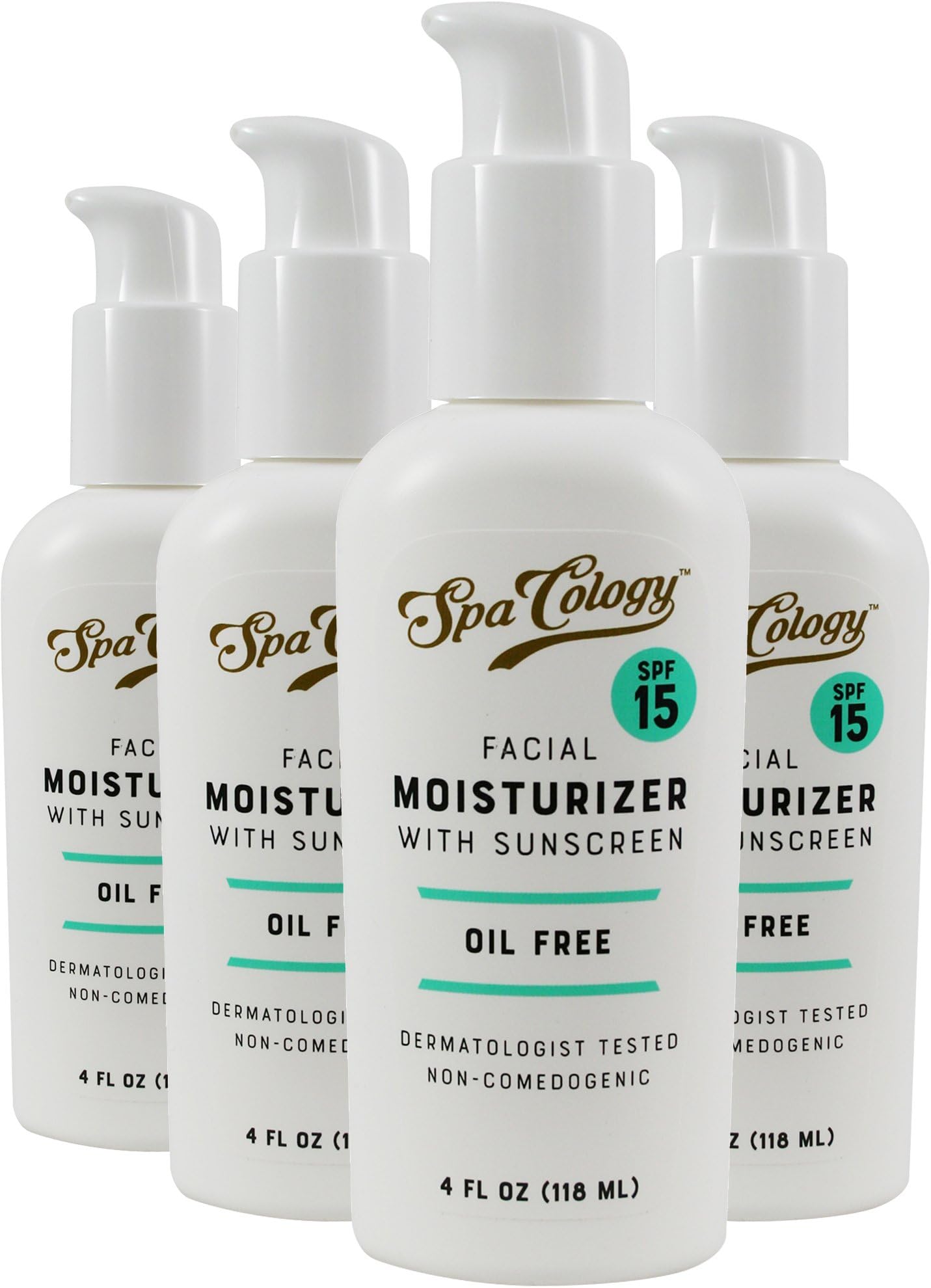 SPF 15 Facial Moisturizer, 4 Ounce (Pack of 4)
