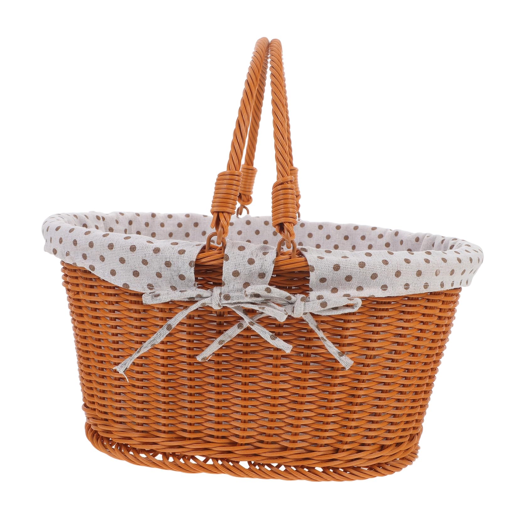 Sosoport Cestino Picnic Rattan Imitazione per Frutta e Alimenti Contenitore Multiuso da Esterno per Feste e Picnic Famiglia