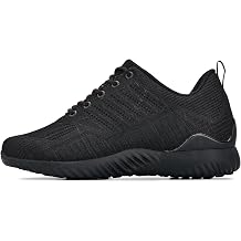CALTO Men's Invisible Height Increasing Elevator Shoes - Ultra Lightweight Sporty Sneakers - 2.6 Inches Taller